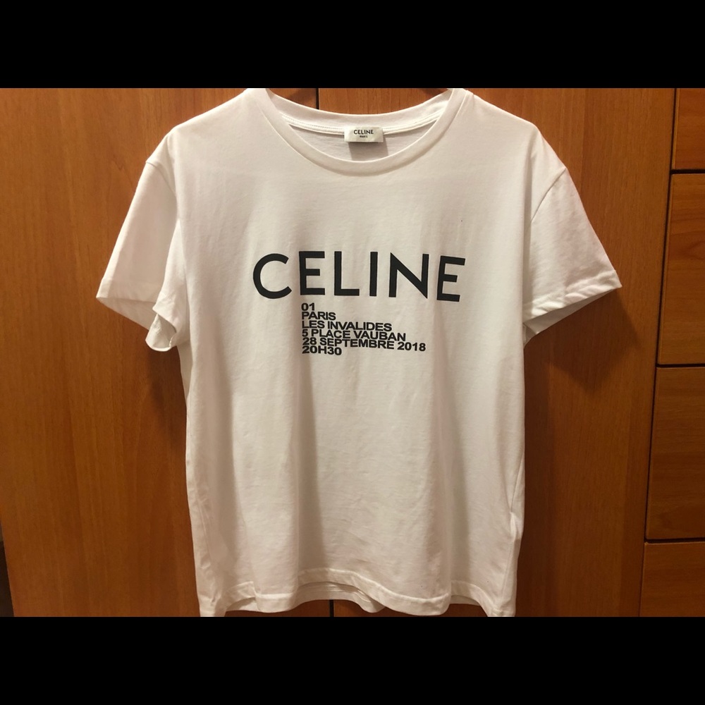 Celine Logo white T-shirt